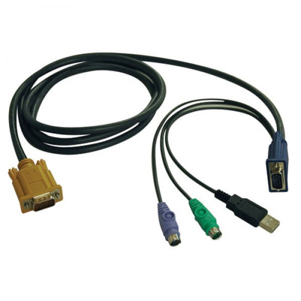 USB PS2 Combo Cable NetDirector KVM Switch B020 U08 U16 10 ft
