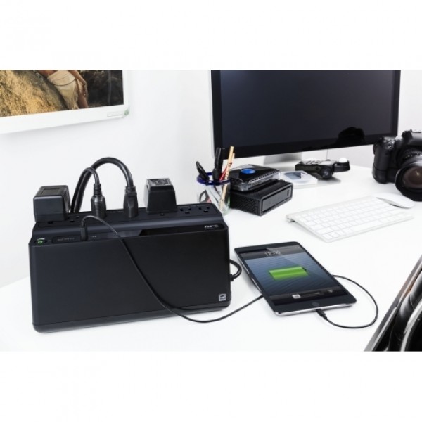 APC Back-UPS 650VA, 120V,1 USB charging port, Retail Application