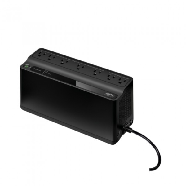 APC Back-UPS 650VA, 120V,1 USB charging port, Retail Front Left