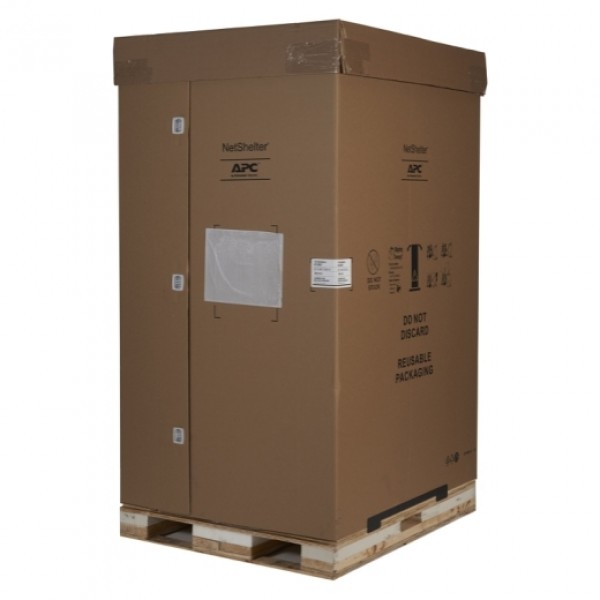 NetShelter SX 42U 600mm Wide x 1200mm Deep Enclosure with Sides Black -2000 lbs. Shock Packaging Front Left