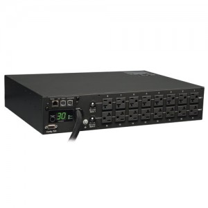 2.9kW Single Phase Monitored PDU 120V Outlets 16 5 15 20R L5 30P 10ft Cord 2U Rack Mount